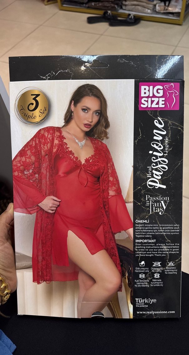 Bordo Uzun Bohem Kadın Pijama Takımı - Görsel 2