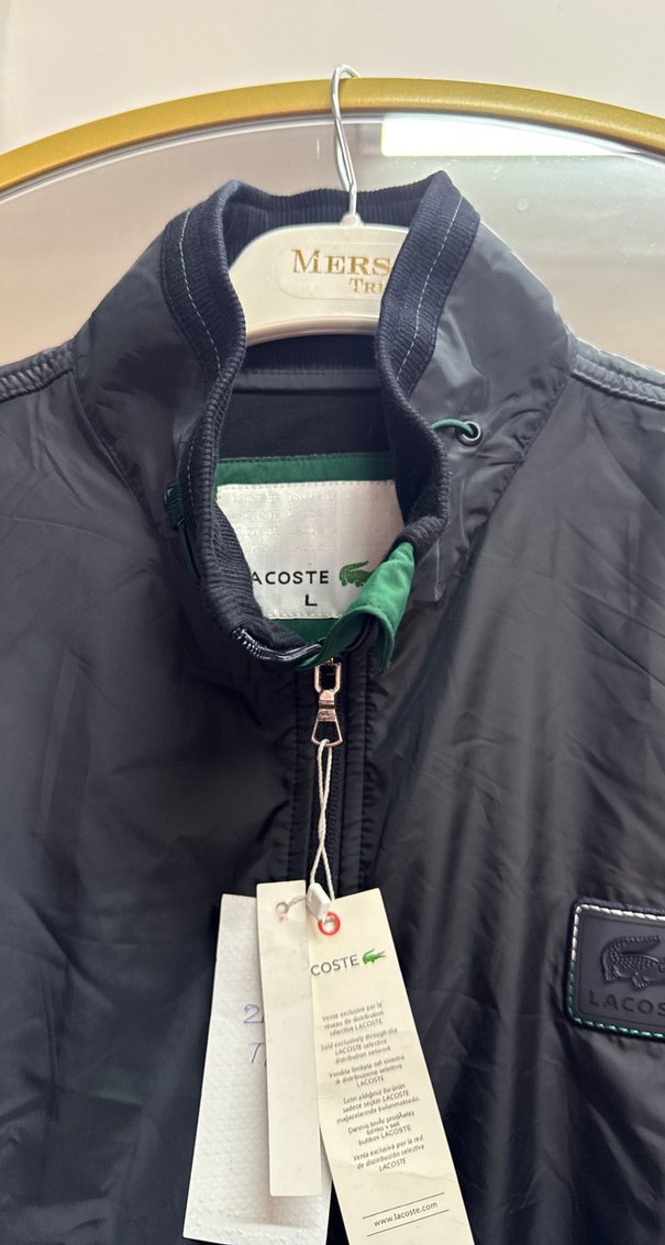 Siyah Fermuarlı Yüksek Yaka Erkek Ceket - Görsel 2