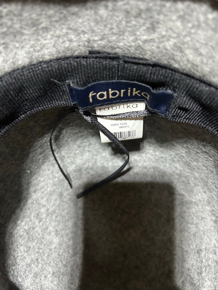 Gri Yün Kadın Şapka Tokalı - Görsel 4