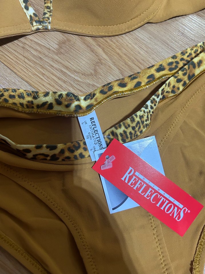 Camel Renkli Parlak Mini Desenli Sütyen - Görsel 3