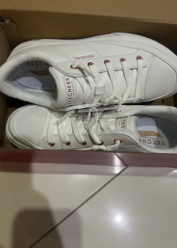 Beyaz Kadın skechers Spor Ayakkabı - Görsel 5