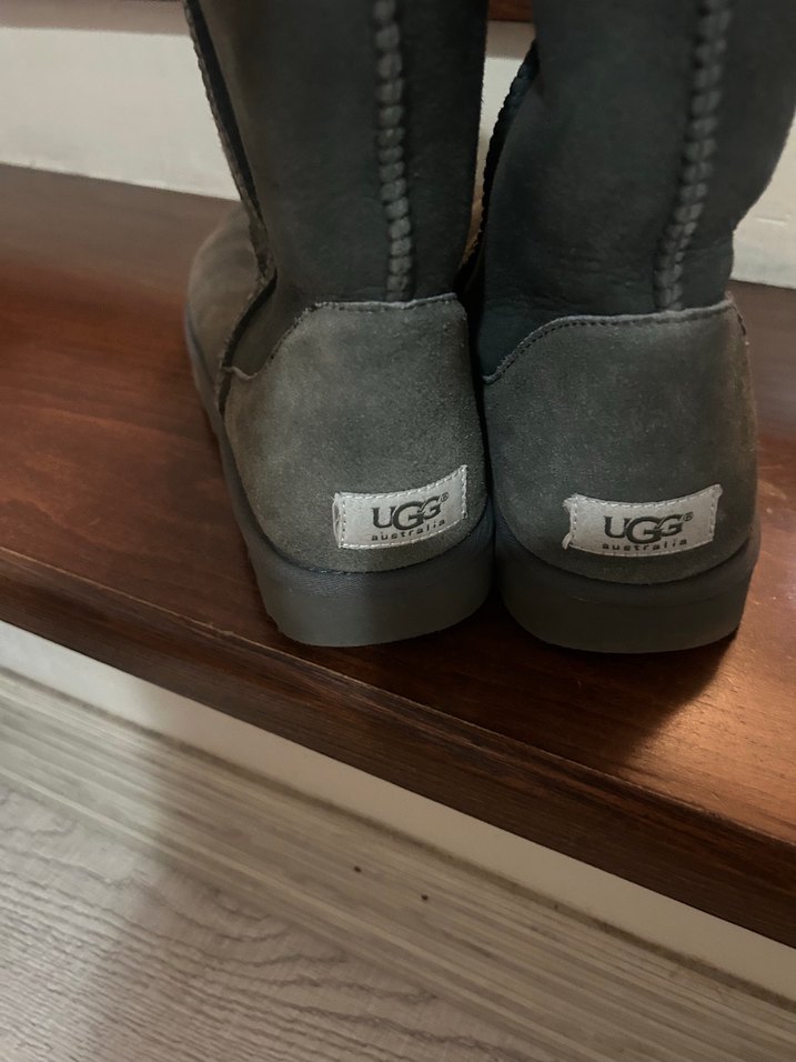 Gri ugg uzun çizme - Görsel 3