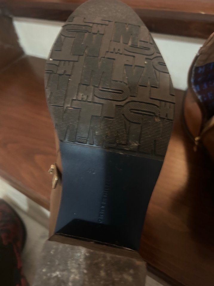 Tommy Hilfiger Kahverengi Deri Kadın Bot - Görsel 4