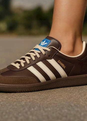 Kahverengi Adidas Samba Kadın Spor Ayakkabı - Görsel 6