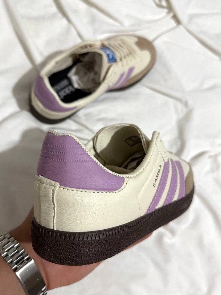 Süet Mor Pastel Adidas Samba Sneakers - Görsel 5
