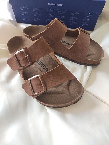 37 Beden kahverengi Renk Birkenstock Terlik