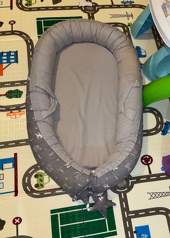 Gri Kedi Desenli Bebek Babynest - Görsel 5