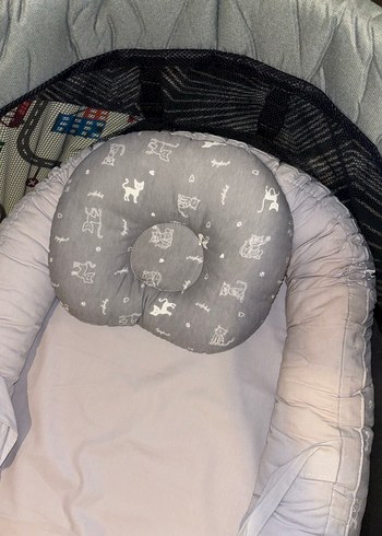 Gri Kedi Desenli Bebek Babynest - Görsel 3