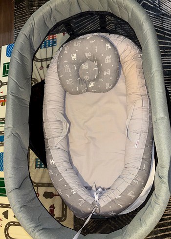 Gri Kedi Desenli Bebek Babynest - Görsel 2