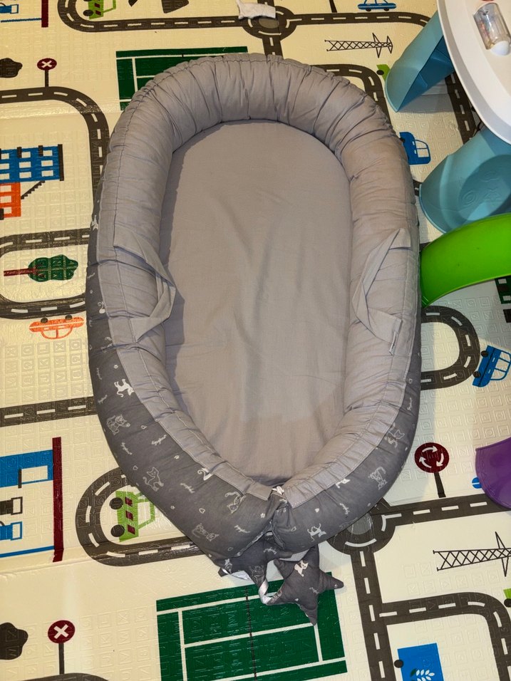 Gri Kedi Desenli Bebek Babynest - Görsel 5