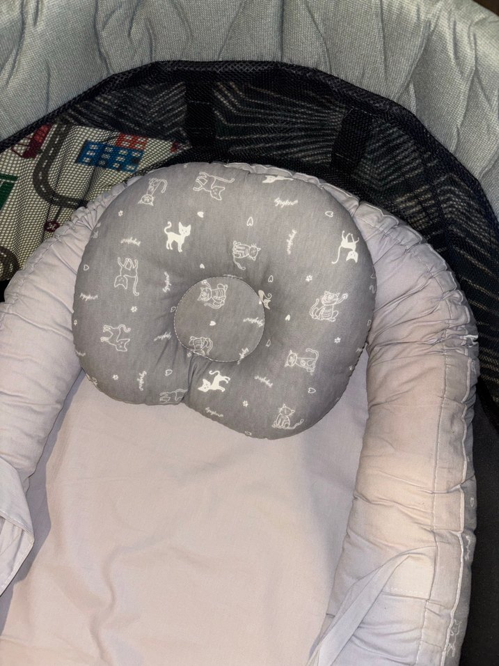 Gri Kedi Desenli Bebek Babynest - Görsel 3