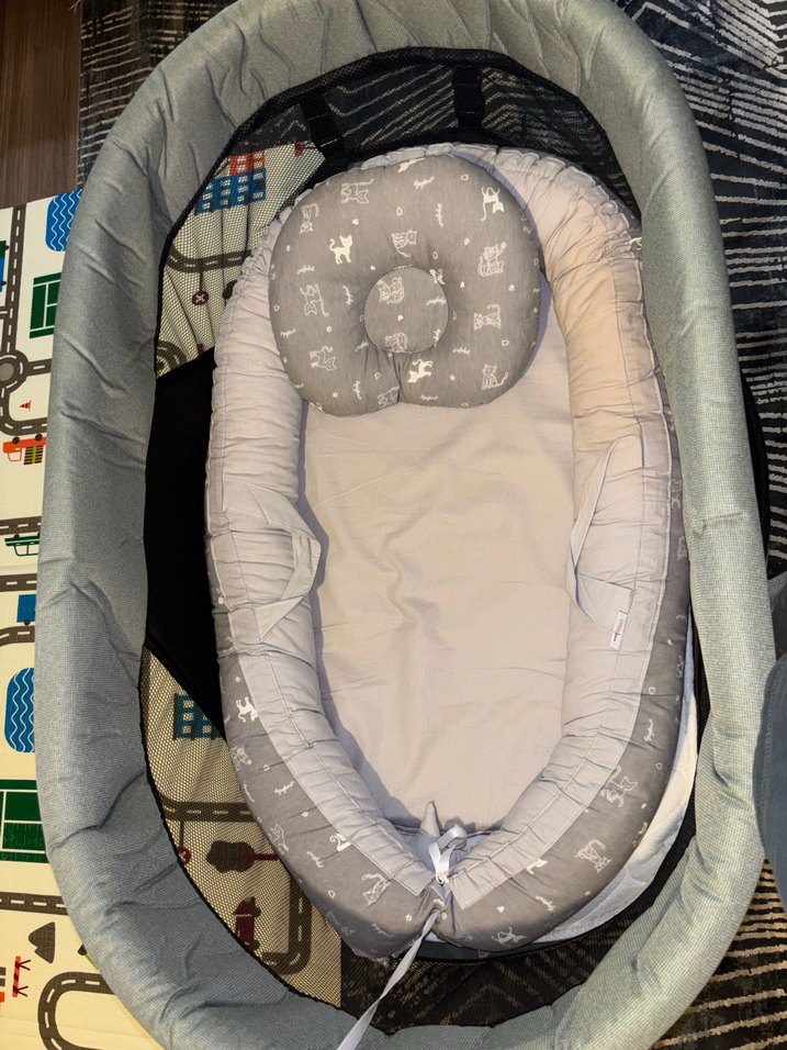 Gri Kedi Desenli Bebek Babynest - Görsel 2