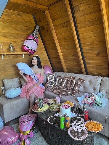 m Beden pembe Renk Bride elbisesi