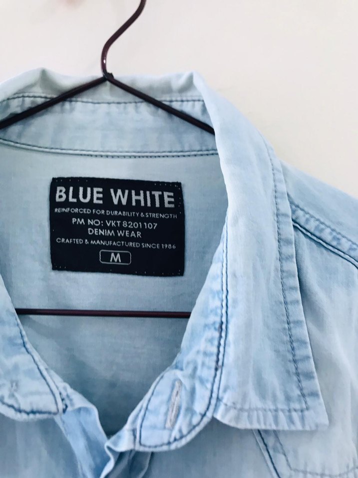 Mavi Erkek Denim Gömlek Uzun Kollu - Görsel 2