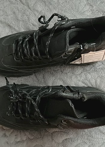 Siyah Gri Bağcıklı Erkek Outdoor Ayakkabı - Görsel 2