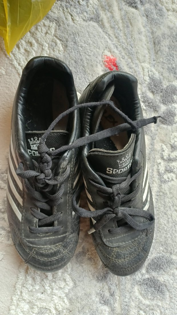 Siyah Erkek çocuk Futbol Ayakkabısı Velcro Detaylı - Görsel 4