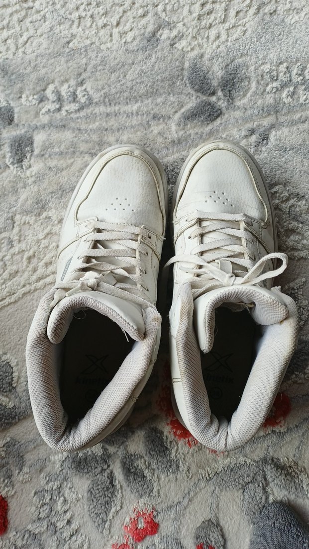 Beyaz Bağcıklı Kadın Spor Ayakkabı - Görsel 5