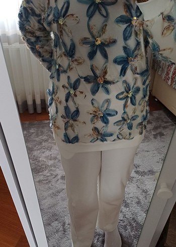 Mavi Nakışlı ikili takım - Görsel 5