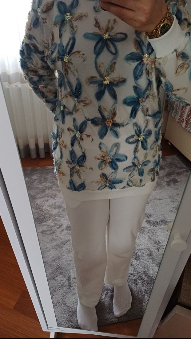 Mavi Nakışlı ikili takım - Görsel 5