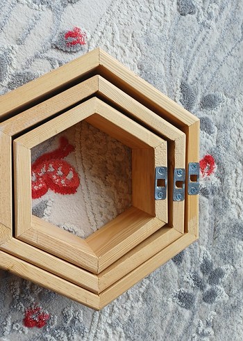 Altıgen Ahşap raf - Görsel 2