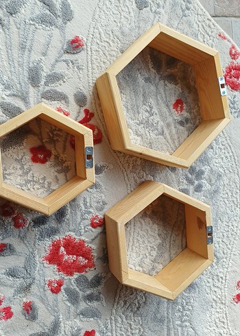 Altıgen Ahşap raf - Görsel 3