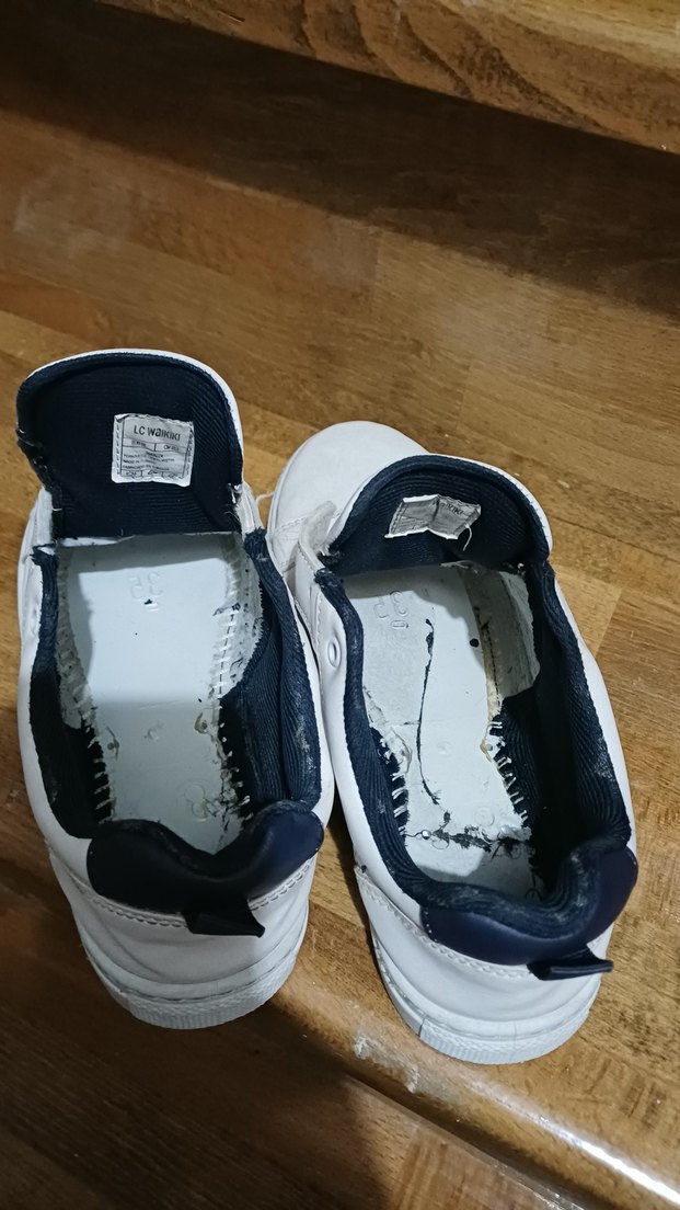 Beyaz erkek cocuk  Spor Ayakkabı Velcro Detaylı - Görsel 4