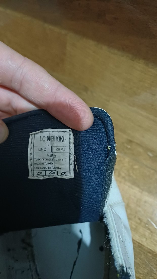 Beyaz erkek cocuk  Spor Ayakkabı Velcro Detaylı - Görsel 3