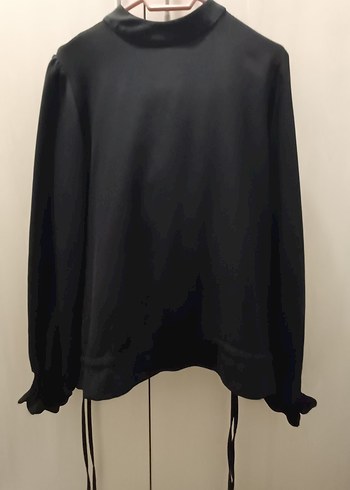 Siyah Yüksek Yakalı Uzun Kollu Bluz takım - Görsel 7