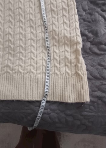 Uzun Kollu Beyaz Triko Kadın Elbise - Görsel 5