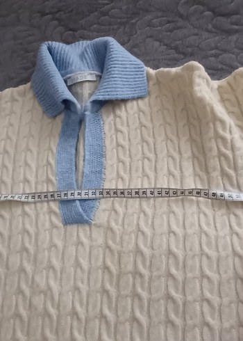 Uzun Kollu Beyaz Triko Kadın Elbise - Görsel 7