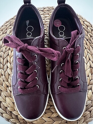38 Beden Calvin Klein Bordo Ayakkabı