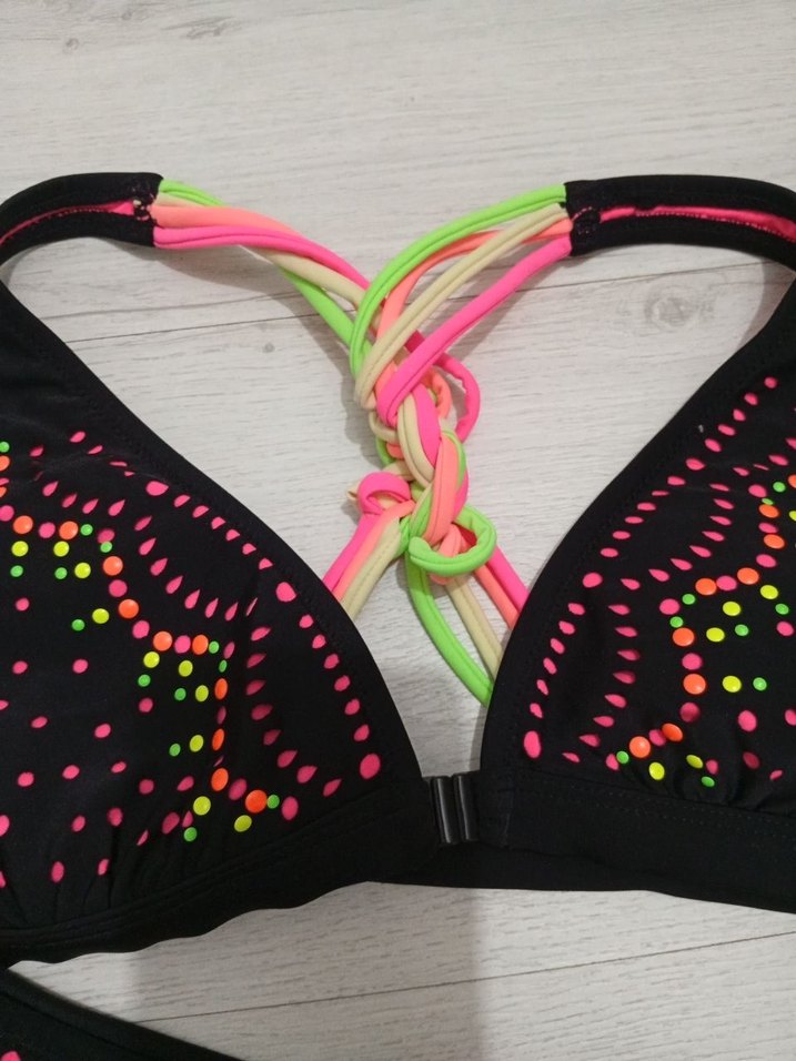 Boncuk Detaylı Renkli penti Bikini - Görsel 2