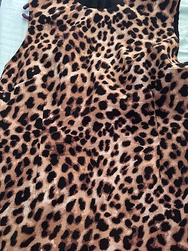 48 Beden kahverengi Renk Leopar marks&spencer elbise