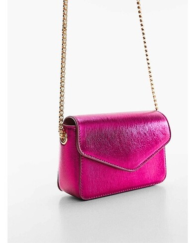 Pembe parlak çanta