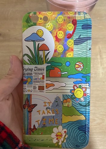 Yeşil Bohem Tarzı Baskılı Telefon Kılıfı - Görsel 4