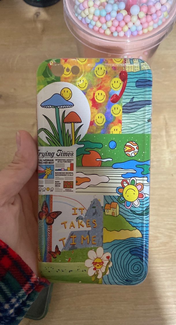 Yeşil Bohem Tarzı Baskılı Telefon Kılıfı - Görsel 4