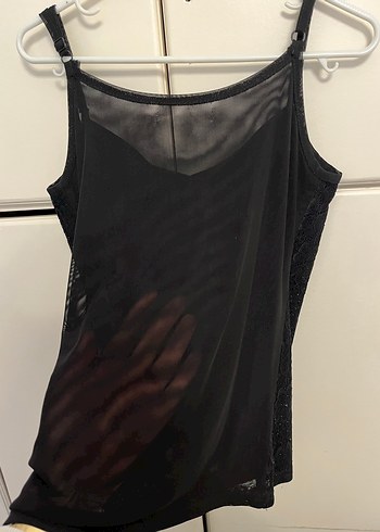 Taşlı tül atlet - Görsel 3