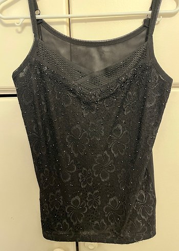 Taşlı tül atlet - Görsel 2