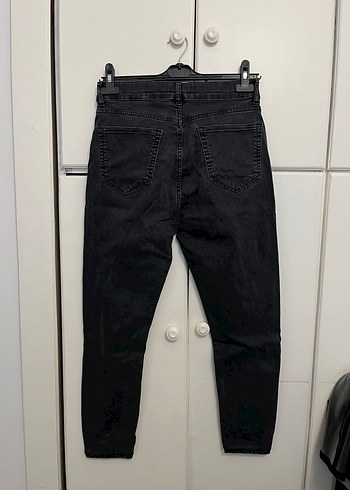 Siyah Midi Kadın Denim Jean - Görsel 2