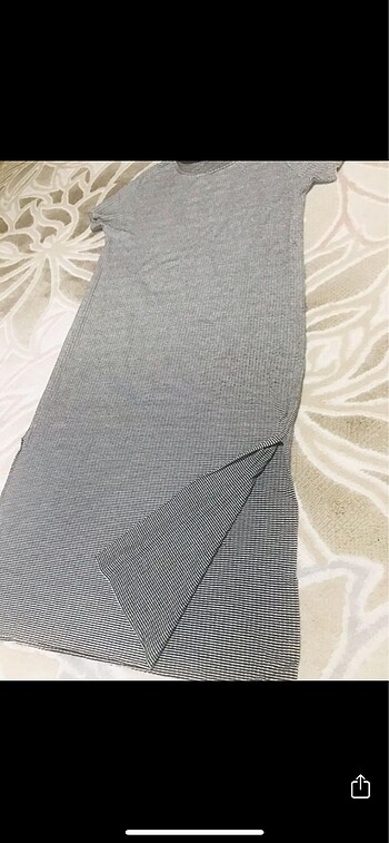 l Beden Pull&Bear çizgili kısa kol elbise