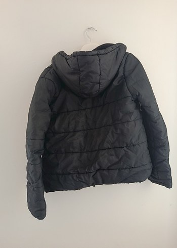LC Waikiki Siyah Kapüşonlu Fermuarlı Mont