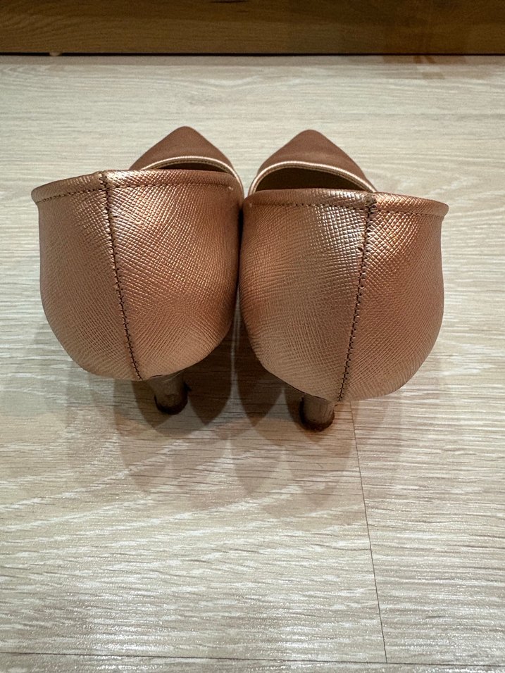 Bej Parlak Stiletto Kadın Ayakkabı - Görsel 3