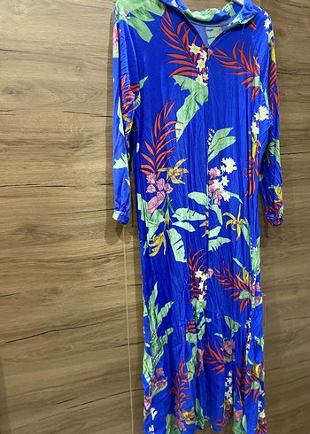 Bohem Çok Renkli Uzun Pilili Elbise - Görsel 3