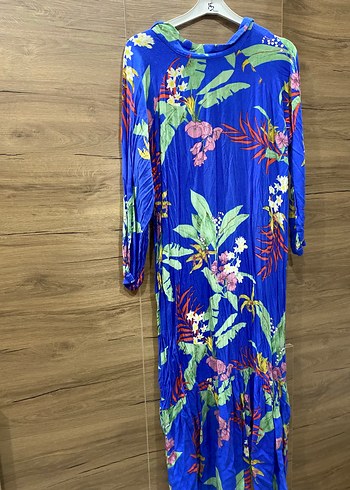 Bohem Çok Renkli Uzun Pilili Elbise - Görsel 2