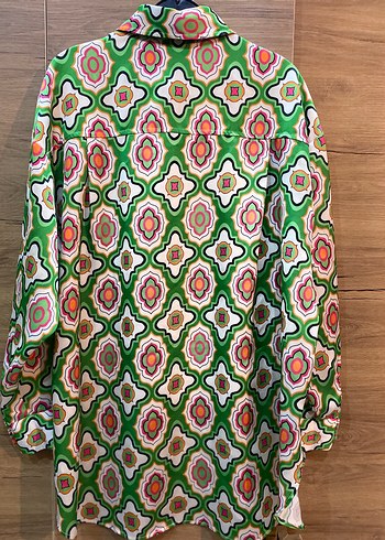 Renkli Bohem Uzun Kollu Gömlek - Görsel 2