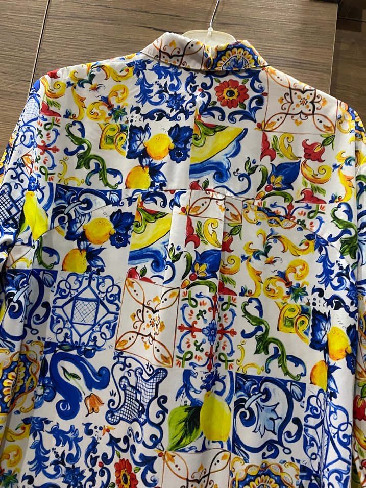 Renkli Desenli Uzun Kollu Bohem Gömlek - Görsel 4