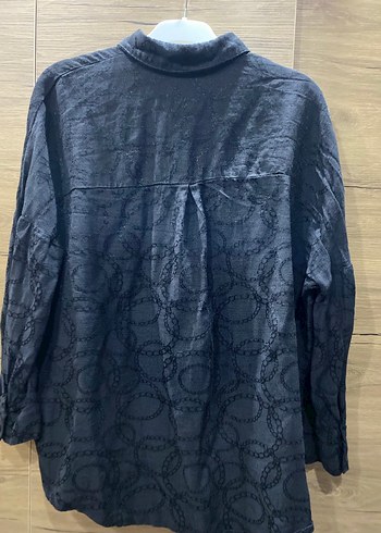 Kendinden zincir desenli tunik gömlek - Görsel 2