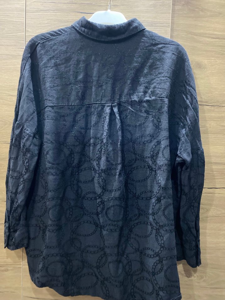 Kendinden zincir desenli tunik gömlek - Görsel 2