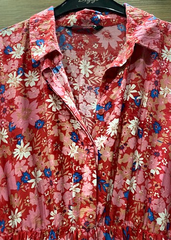 Pembe Bohem Uzun Kollu Uzun Elbise - Görsel 5