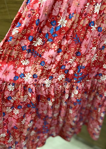 Pembe Bohem Uzun Kollu Uzun Elbise - Görsel 4